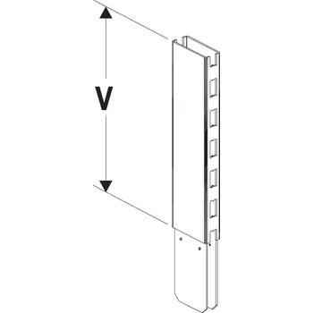 Prodejní regál Nástavec stojiny 80 x 30 x 400 mm