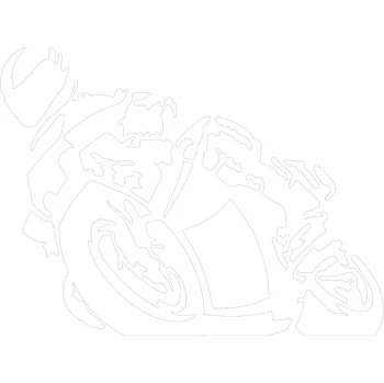 Samolepicí dekorace na vozidlo Motorka silueta 1 samolepka na auto - fialová tmavá / 10x8 cm