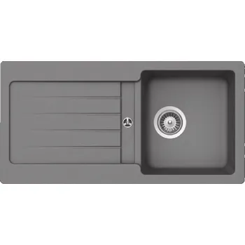 Kuchyňský dřez SCHOCK Typos - Granitový dřez, 86x44 cm, s ovládáním odtoku, Croma TYPD100SAGCR