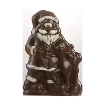 Čokoládová tyčinka Termoformovaná 3D forma na čokoládu- Mikuláš se sobem, 118mm - MAC140S | MARTELLATO, 3D Christmas