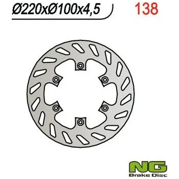 Brzda pro motocykl Zadní brzdový kotouč NG Kawasaki 200 KDX 1989 - 1992