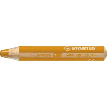Stabilo Pastelka STABILO woody 3 v 1 - barvička, vodovka, voskovka - oranžovo žlutá 446046