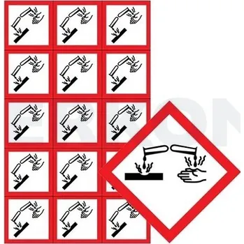 Štítky samolepicí, piktogramy GHS, Typ: GHS07, Rozměry štítku [mm]: 25 x 25