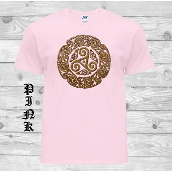 Dívčí tričko detske-levne-bavlnene-tricko-potisk-keltske-slunecni kolo Barva: Pink - růžová, velikost: 104