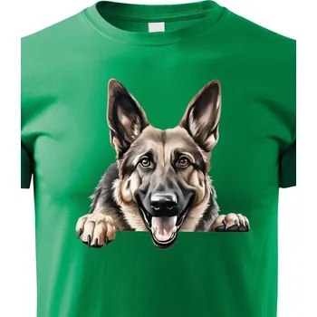Chlapecké tričko Dětské tričko Německý ovčák, Barva Zelená, Velikost 158 cm/12 roků, Canvas Dětské tričko Bezvatriko.cz 2235