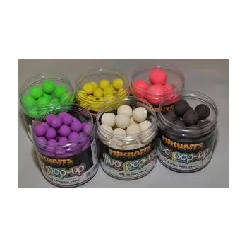 Nástraha Mikbaits Plovoucí fluo boilie Česnek 14mm 250ml - bílá
