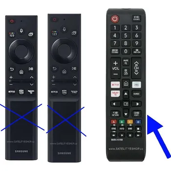 Dálkový ovladač tlačítkový pro Samsung QE50LS03A náhradní