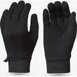 QUECHUA Dětské turistické dotykové hedvábné spodní rukavice SH 500 Mountain 6 LET ČERNÁ