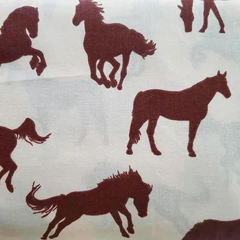 Koně bavlna č.D61 cena za 1 metr Český výrobce