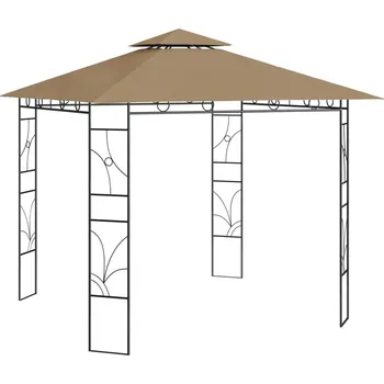 Zahradní stavba vidaXL Altán 3 x 3 x 2,7 m taupe 160 g/m2