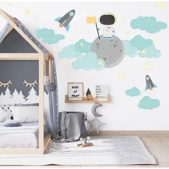 Samolepící dekorace Nálepky na zeď kosmonaut - Plotbase, s.r.o., 120x70cm