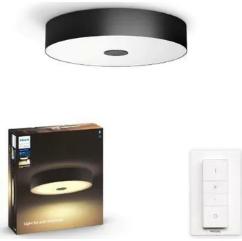 Svítidlo Hue LED White Ambiance Stropní svítidlo Philips Fair BT 8719514341258 39W 3000lm 2200-6500K 240V, černé s dálkovým ovladačem a Bluetooth