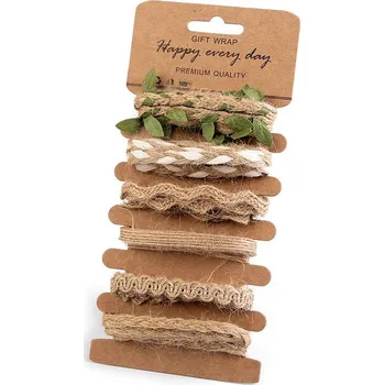 Sada jutových provázků a prýmků