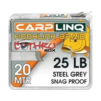 CarpLinq Návazcová šňůrka Snag Proof 15LB 20m Steel Grey