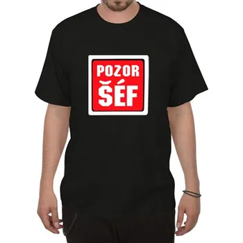 Pánské tričko Tričko Pozor šéf - velikost XXL