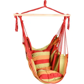 Závěsné zahradní křeslo červené/zelené/žluté