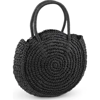 Kabelka Háčkovaná kabelka z rafie - lýka se zipem 33x37 cm