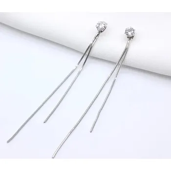 Náušnice Módní visací náušnice - 817 stříbro