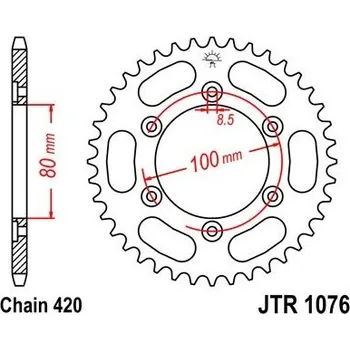 Řetězová sada pro motocykl Jt sprockets JTR 1076-52 Rieju
