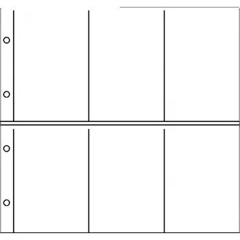 Sběratelství Lindner STANDARD XL - 6 vertikálních kapes 108 x 160 mm Varianta: šedivá, Velikost balení: 1 ks