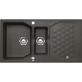 Granitový dřez Alveus Sensual 70 Granitový dřez s vaničkou a odkapem 980x520 mm+pop-up sifon, twilight, 1108026