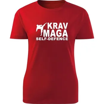 Dámské tričko Dámské tričko Krav Maga - self defence fighter - červená