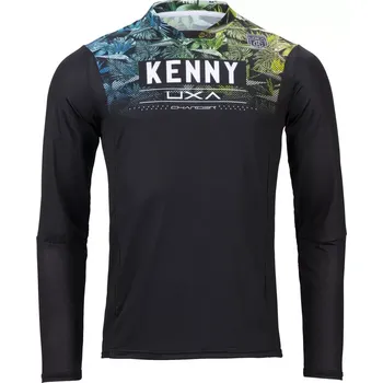 cyklistický dres dres Kenny Racing Charger Floral Black