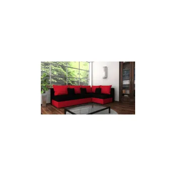 Sedací souprava FALCO Rozkládací sedačka Terhun černo-červená