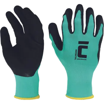 Pracovní rukavice Cerva Rukavice povrstvené SALANGANA latex zelená 10 XL