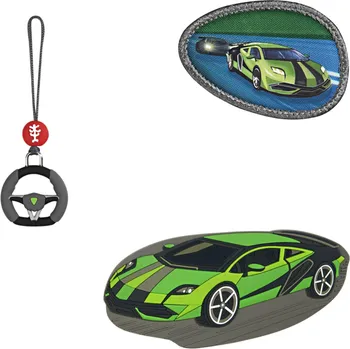 Školní batoh Doplňková sada obrázků MAGIC MAGS, Race Car Chuck, pro aktovky a batohy Step by Step