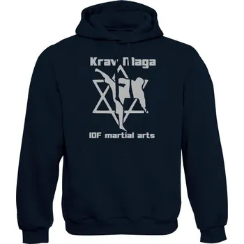 Pánská mikina Mikina s kapucí Krav Maga IDF martial arts - námořní modrá