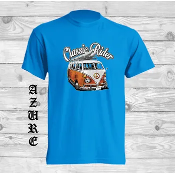 detske-bavlnene-levne-tricko-potisk-VW-hipie-autobus Barva: Azure - azurově modrá, velikost: 104