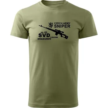 Tričko SVD DRAGUNOV CZECH ARMY SNIPER - olivová