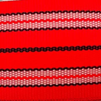 Popruh červené pruhy 6 cm šíře Český výrobce
