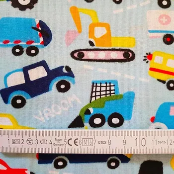 Auta beep bavlna č.D57 cena za 1 metr Český výrobce