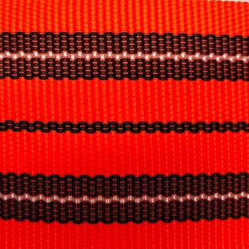 Popruh oranž pruhy 6 cm šíře Český výrobce