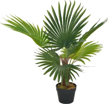 Umělá květina Umělá rostlina palma s květináčem 280192 70 cm zelená