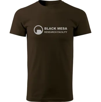 Pánské tričko Tričko Black Mesa Research Facility Line - hnědá