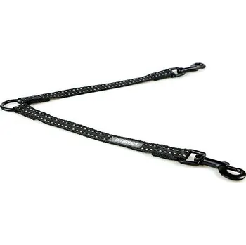 Vodítko pro psa Aminela Sport & City Aminela rozdvojka Sport&City pro 2 psy 16mm/30cm, černá