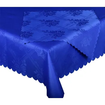 Stolování Ubrus s nešpínivou úpravou, Protiskluzový Růže, tmavěmodrý