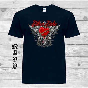 detske-levne-bavlnene-chopper-tricko-potisk-biker-srdce Barva: Navy - tmavě modrá, velikost: 164