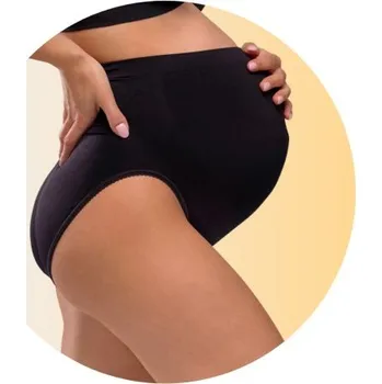 Těhotenské noční prádlo Carriwell Kalhotky těhotenské podpůrné - černé 2024 Velikost: L