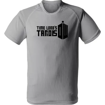Pánské tričko Funkční tričko Time Lord's Tardis - světle šedá