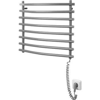 Radiátor Elektrický sušák ručníků, 570x465 mm, 72 W, šedý hliník - metalíza (RAL9007)