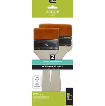 Umělecký štětec Pébéo Sada 2 štětců Yellow Polyamide - spalter