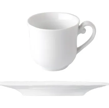 Suisse Langenthal | Šálek vysoký s podšálkem, bílý, 200 ml, Baroque