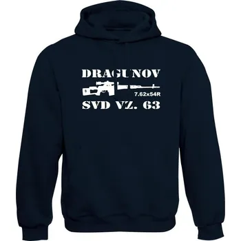 Pánská mikina Mikina s kapucí SVD Dragunov - námořní modrá