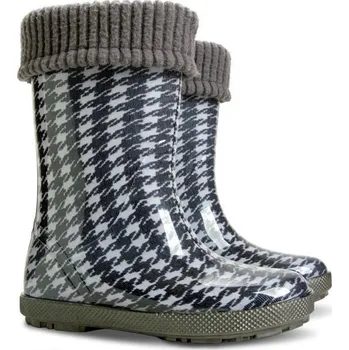 Chlapecké holínky Demar Hawai Lux PRINT HG (černá pepita) - Dětské gumáky 26 - 27