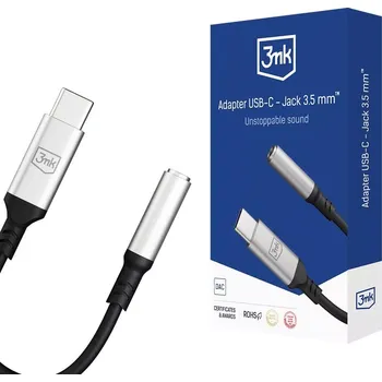Náhradní kabel k notebooku 3MK Accessories - 3mk Adapter USB-C - Jack 3,5 mm,