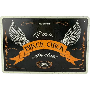 Plechová cedule OXFORD-ACI Plechová cedule I´m a biker chick 30 x 20 cm